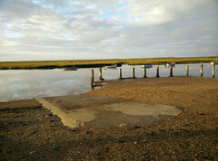 A boat slipway into a creek.